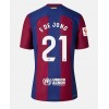 Damen Fußballbekleidung Barcelona Frenkie de Jong #21 Heimtrikot 2023-24 Kurzarm